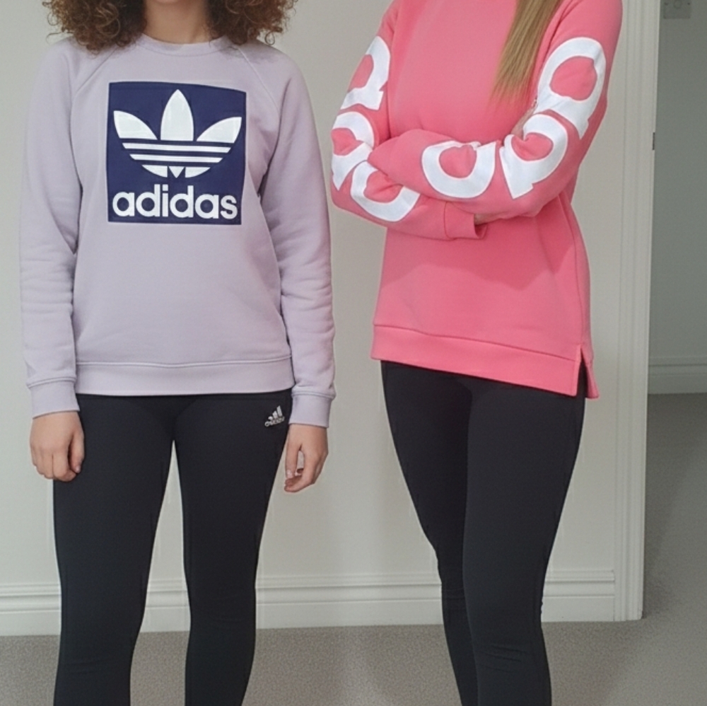 Adidas Women's Pink and Lavender Sweatshirts - Picture 2 of 4